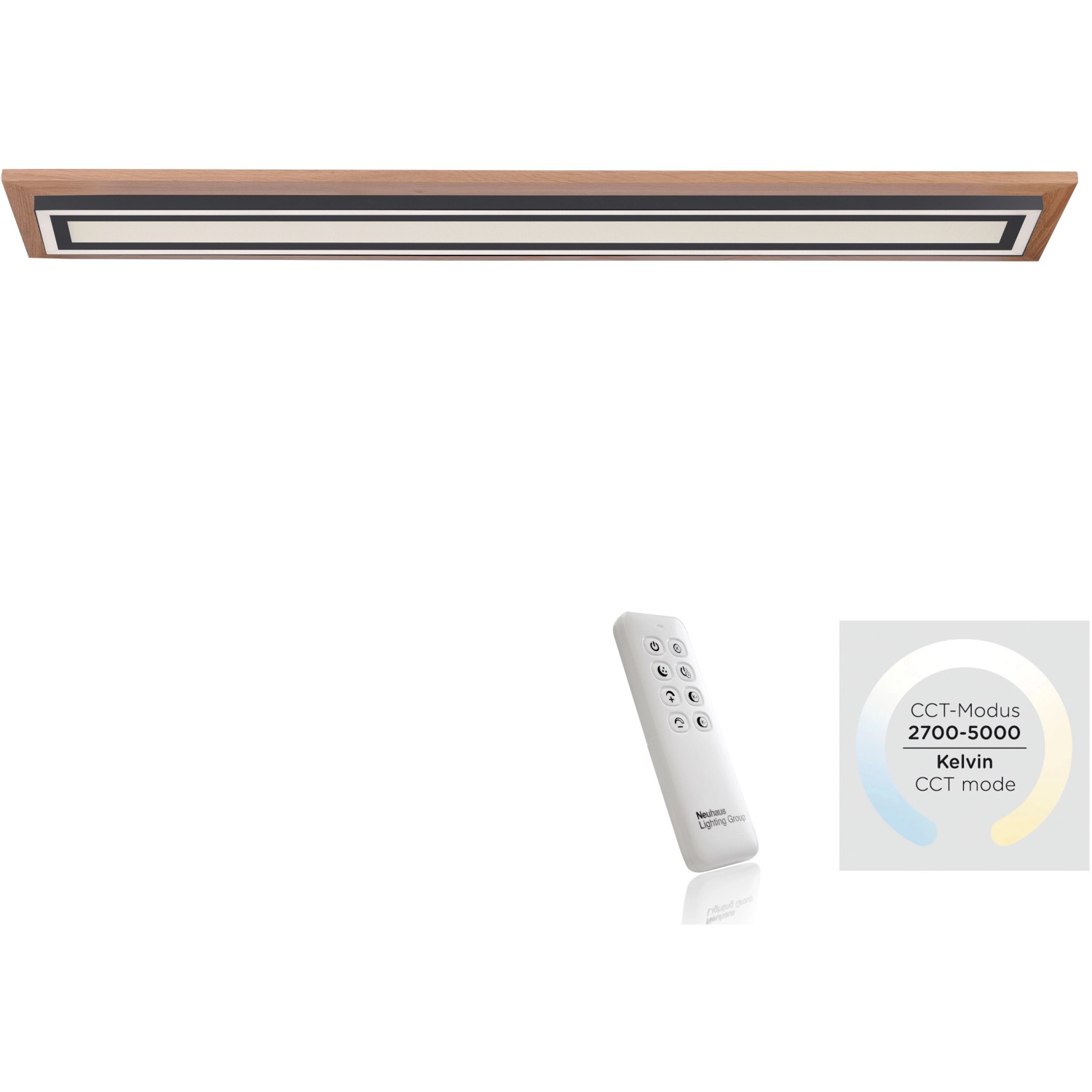 Paul Neuhaus Palma LED-Deckenlampe CCT lang günstig online kaufen