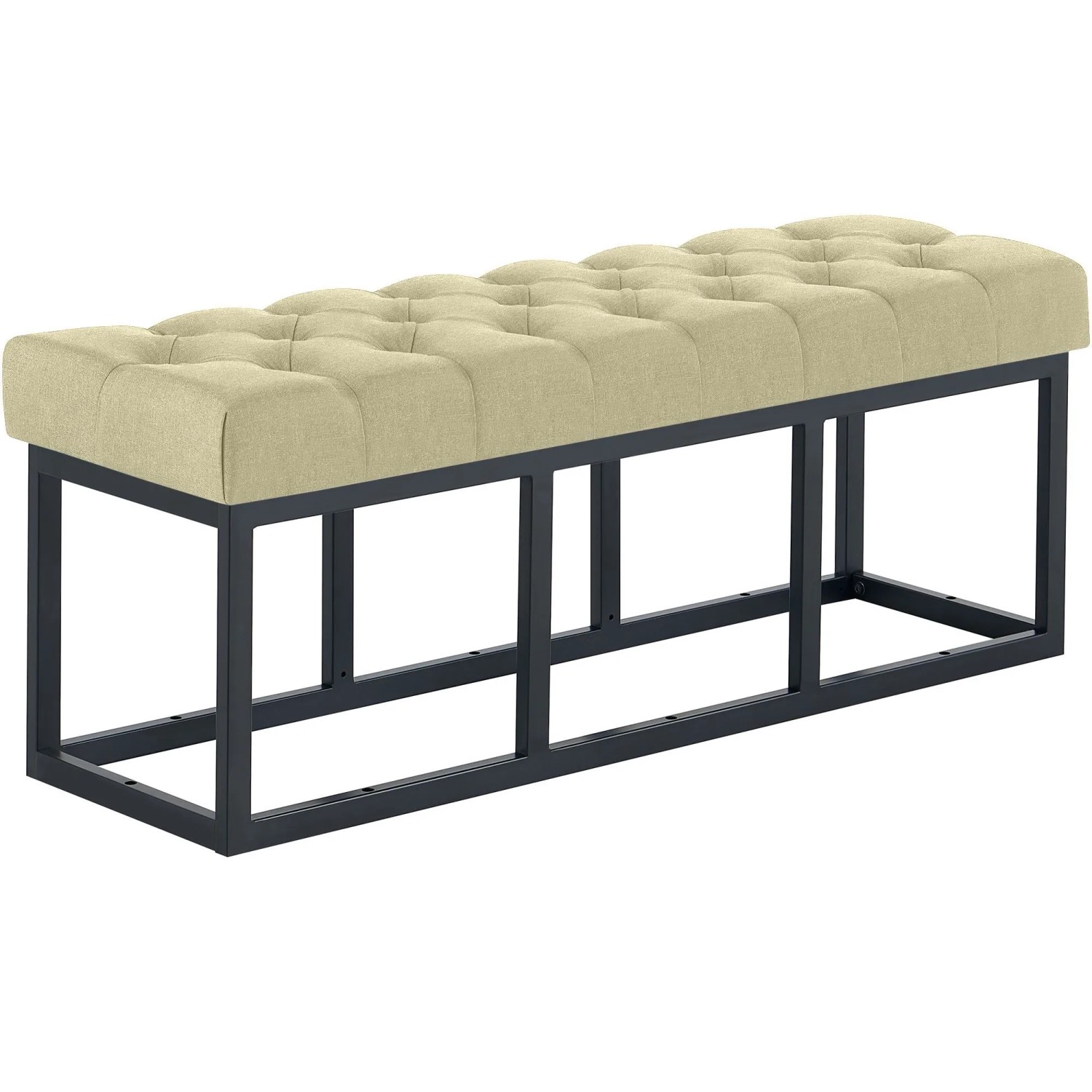 CLP Sitzbank Amun Stoff Schwarz taupe/120 cm