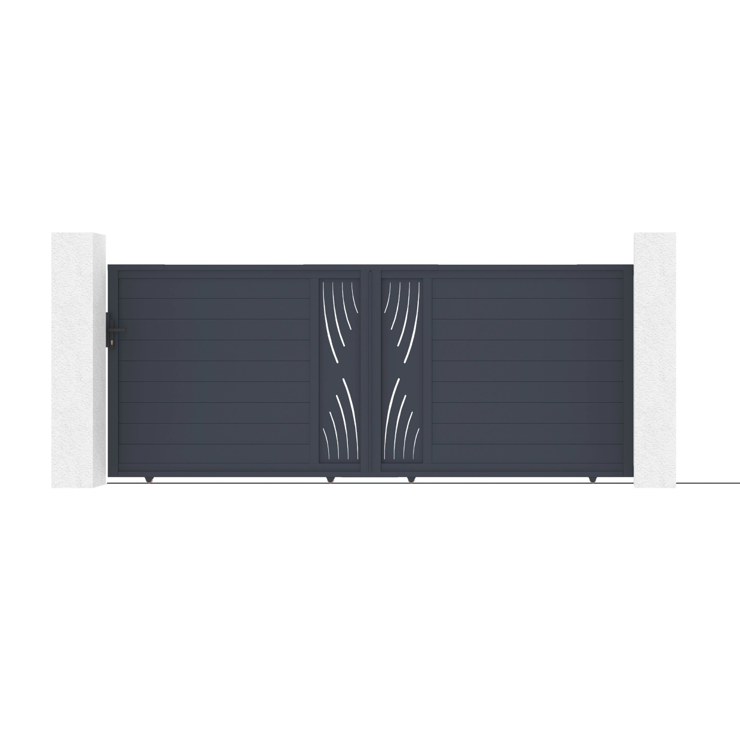 Casanoov Schiebetor 4M Veleta H 160Cm & Gartentür 1M Veleta H 160Cm Alumini günstig online kaufen