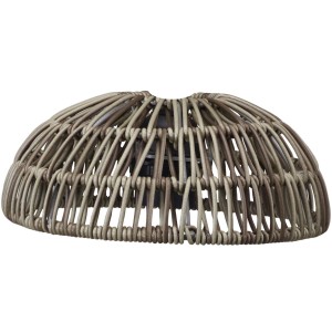 PR Home Hue Lampenschirm Rattan, grau-grün-beige, 20cm, für E27 Pendelleuchte.