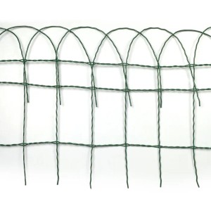 Grünes Karat Ziergeflecht, 40x250 cm, Maschenweite 15x9 cm, ideal als Beetbegrenzung.