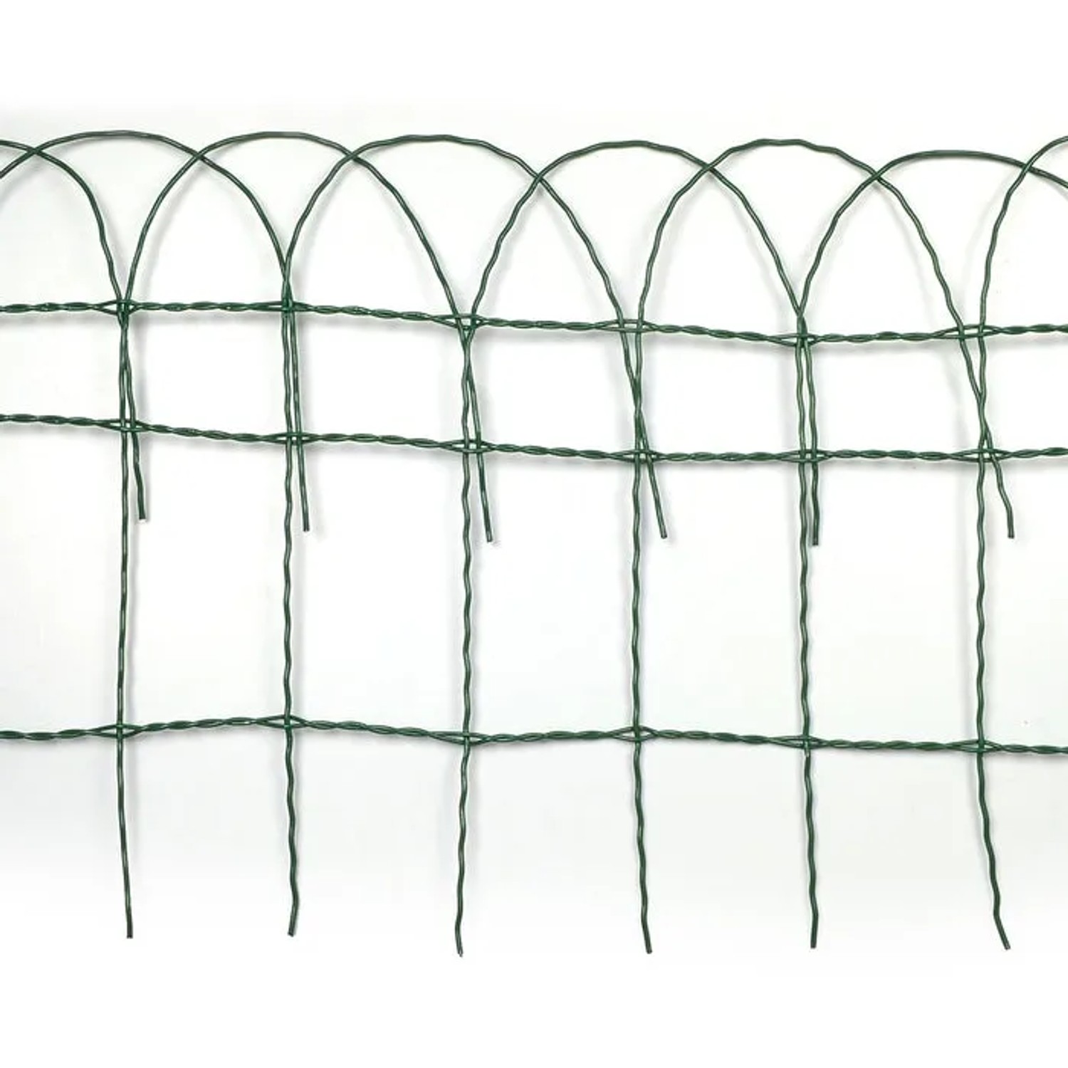 Grünes Karat Ziergeflecht, 40x250 cm, Maschenweite 15x9 cm, ideal als Beetbegrenzung.