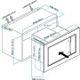 Skizze der PKM Einbau-Mikrowelle MW800.8-20G-EB mit Maßangaben für den Einbau.