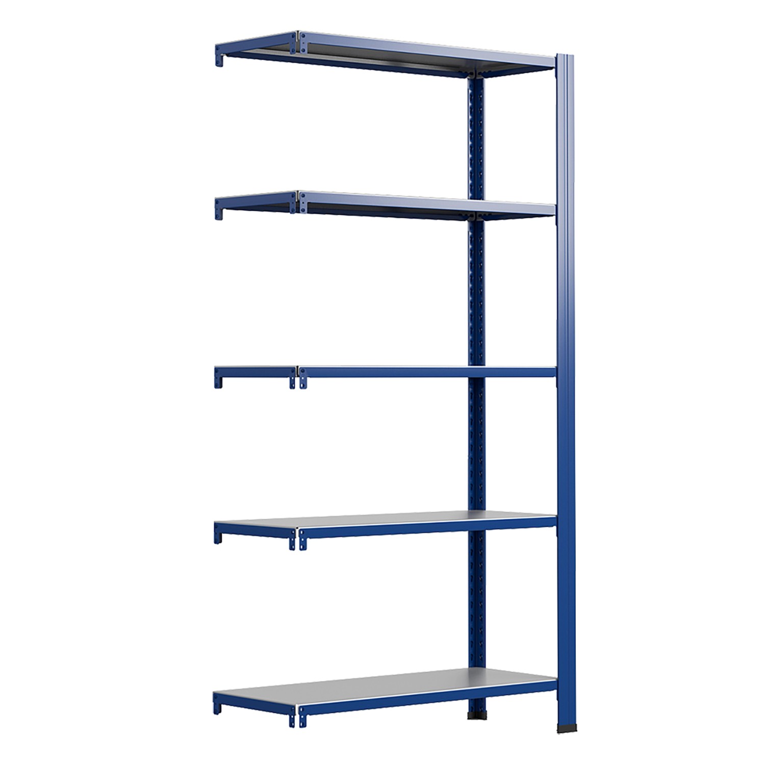 Ar Shelving T Profile Zusatzmodul Blau & Verzinkt 250x80x40 cm 5 Böden 180 kg