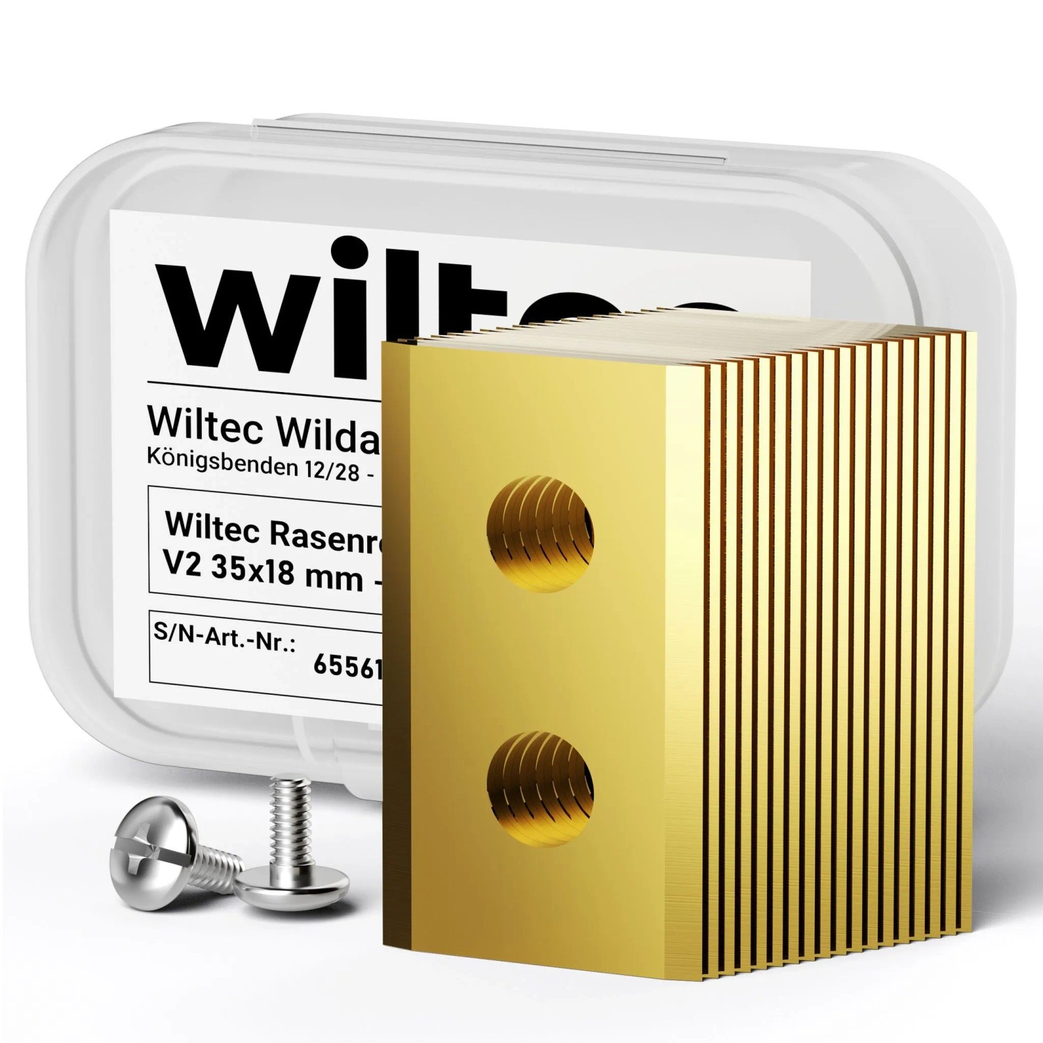 Wiltec Rasenroboter Messer Set Titan V2 35x18mm 18 Stück Mähroboter Rasenmäher