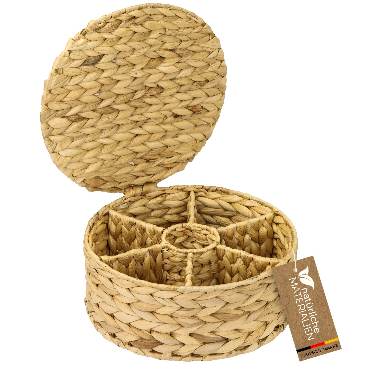 HMF Teebox Teebeutel Geflochten Wasserhyazinthe Tee Aufbewahrungsbox 7 Groß günstig online kaufen