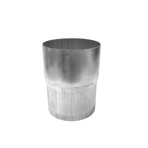Fallrohrverbinder NW 80 aus Aluminium, Naturfarben, für Dachrinnen-Systeme.