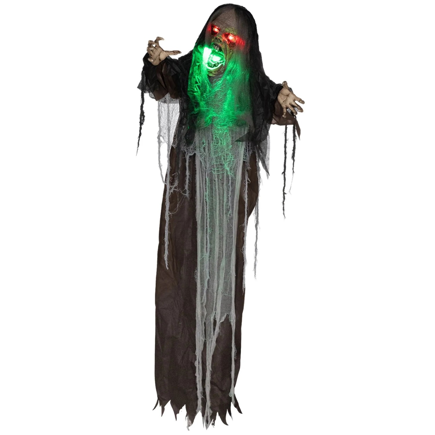 HOMCOM Halloween-Dekoration Stahl Polyester 70L x 18B x 183H cm Schwarz+Weiß