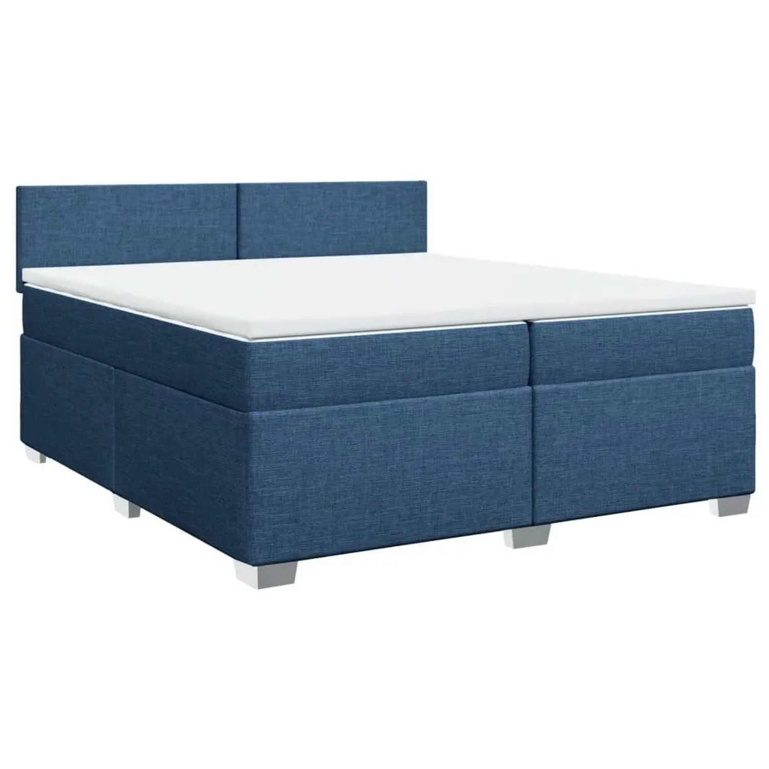 vidaXL Boxspringbett mit Matratze Blau 200x200 cm Stoff 3288294 günstig online kaufen