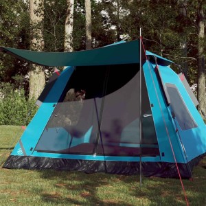 vidaXL Kuppel-Campingzelt 5 Personen Blau Quick Release 4004147