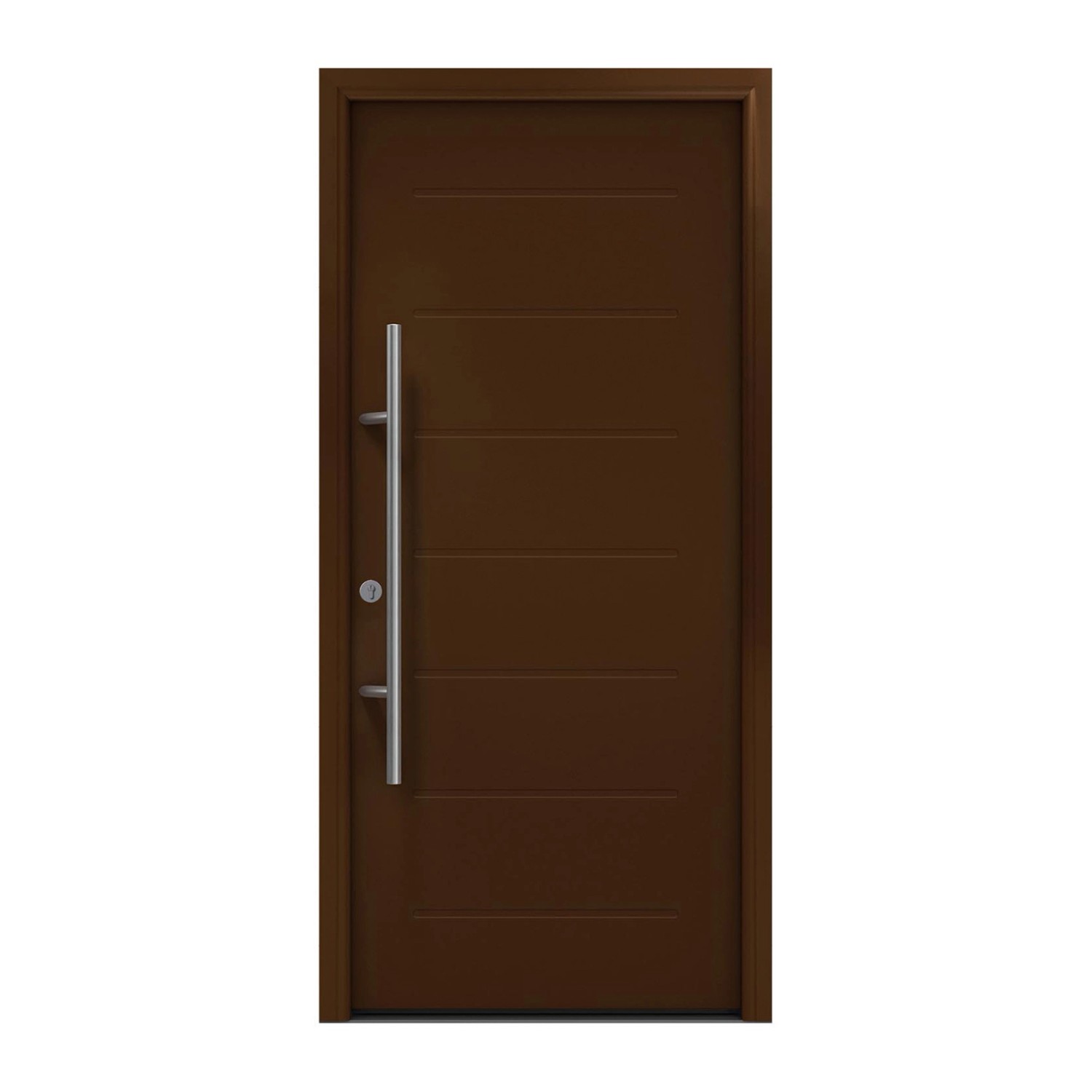 EcoStar Haustür Isopro Secur IPS 015 Terrabraun 110 cm x 210 cm DIN L günstig online kaufen