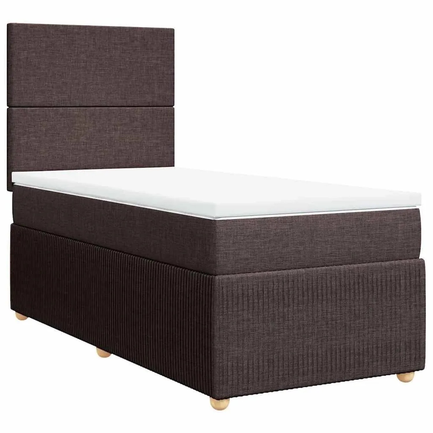 vidaXL Boxspringbett mit Matratze Dunkelbraun 80x200 cm Stoff 3291879 günstig online kaufen