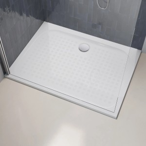 pianura Duschwanne Emilia, 120x90 cm, Mineralguss mit Antirutsch-Oberfläche.