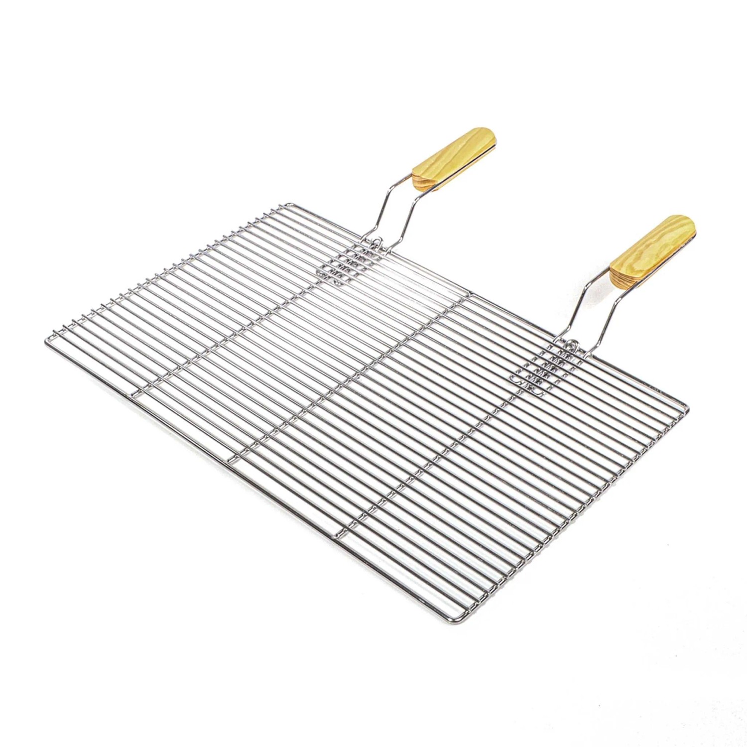 Wiltec Bbq Grillrost Eckig 54X34Cm Edelstahl Grillgitter Handgriffe Gasgrill Kugelgrill