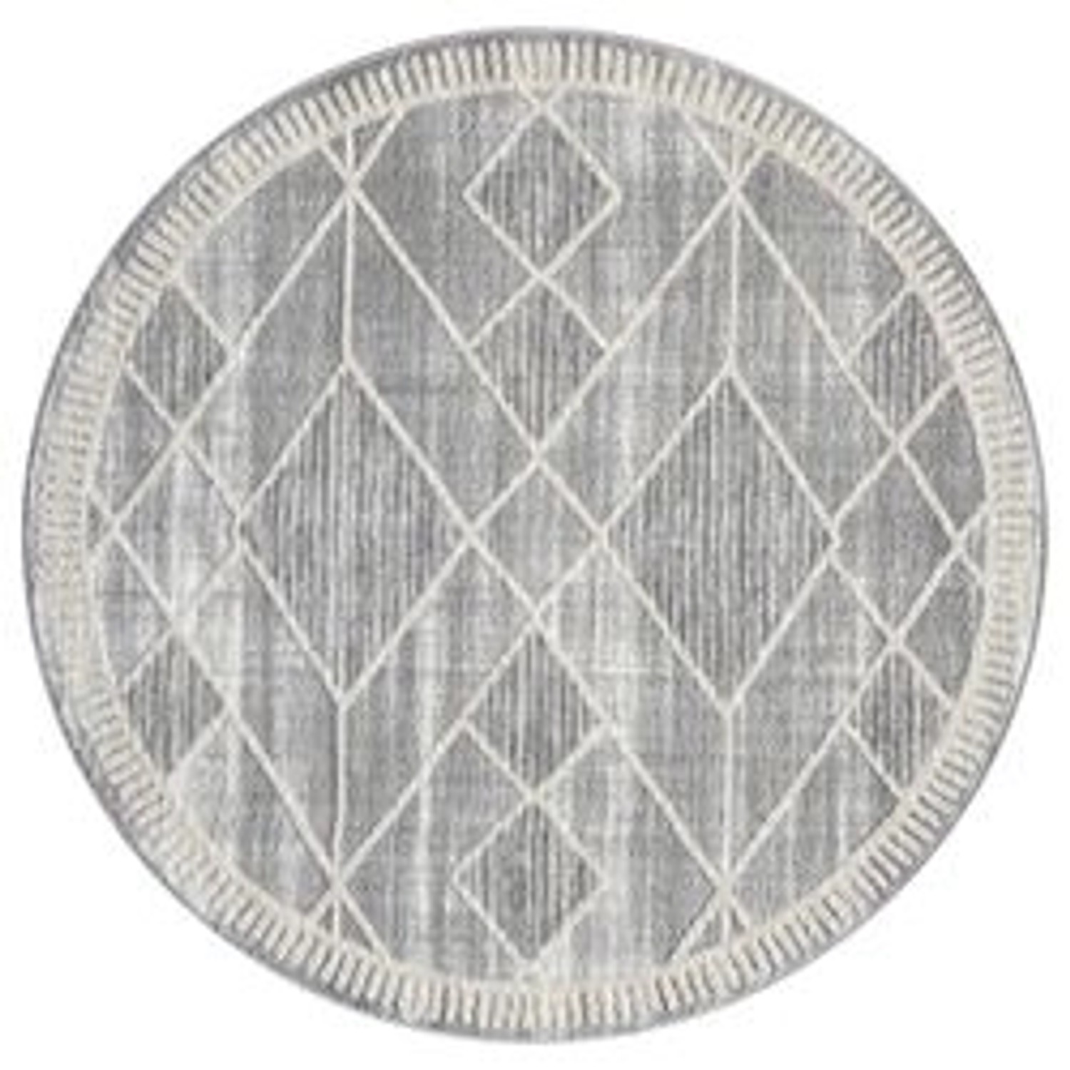 payé Teppich Esso 78 Hochflor Rund 200x200 cm Grau günstig online kaufen