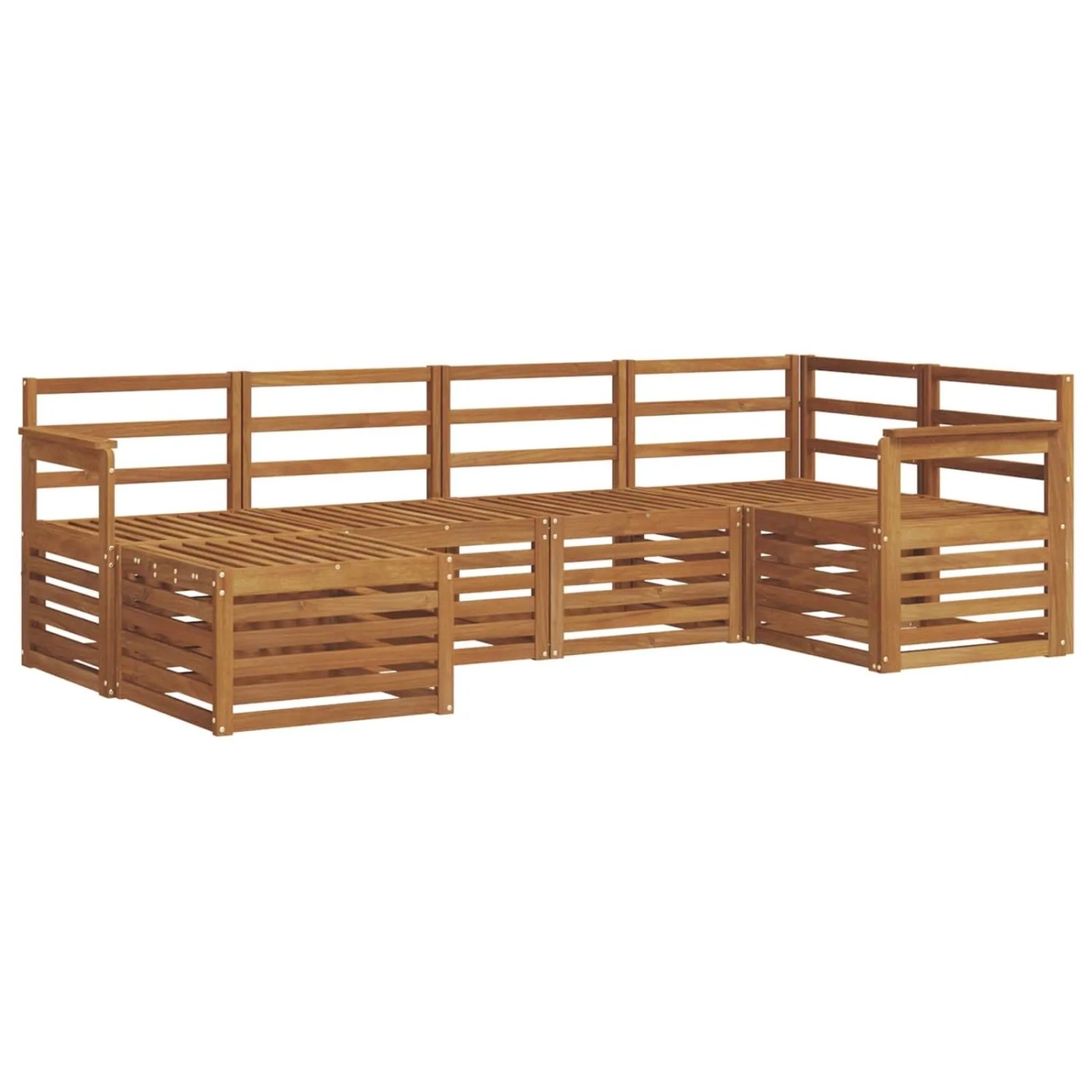 vidaXL Sofagarnituren 6 Tlg Natur Massivholz Akazie 3375074