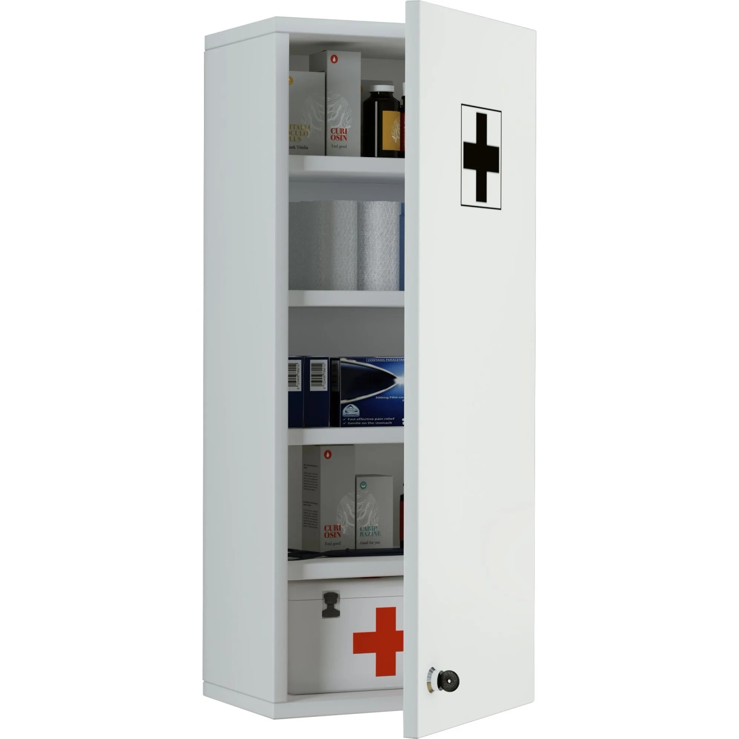 Vcm Medizinschrank Medasa Weiß
