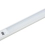 Weiße LED-Unterbauleuchte aus Aluminium und Kunststoff, 45,5 cm lang, für Küchen und Arbeitsbereiche.