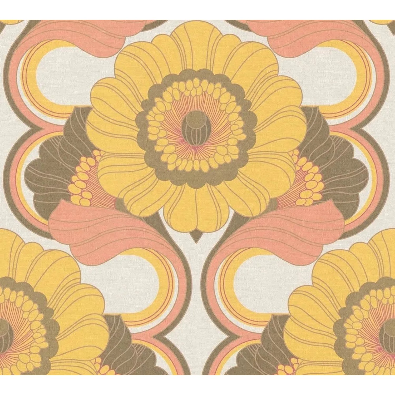 Tadessi Tapete Floral M1-No.10901 Vliestapete in Gelb