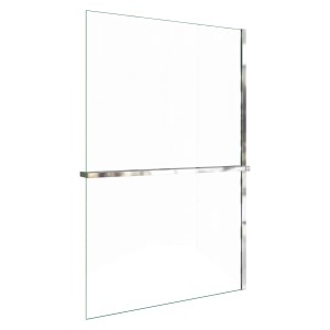 AICA Walk In Duschwand 100x200cm mit Handtuchhalter und Duschregal.