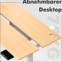 HOMAVO Schreibtisch, höhenverstellbar, 120x60cm, mit USB-Ladestation und Anti-Kollisions-System.