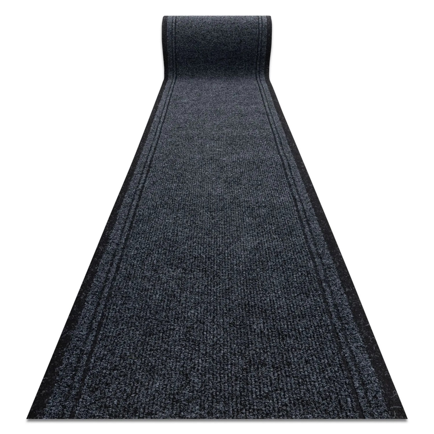 RugsX Läufer Antirutsch Malaga Anthrazit 100cm 330cm