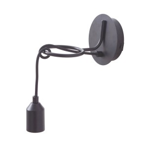 Lindby Wandleuchte Wandlampe Innen Elira 10012962 Modern in Schwarz aus Metall 1-flammig E27 Wohnzimmerleuchte