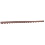 Brauner Markisenvolant, 5 m breit, aus Polyester mit gewelltem Rand.