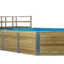 Weka Massivholzpool Sparset: Holzpool mit Leiter und Technikraum, kesseldruckimprägniert.