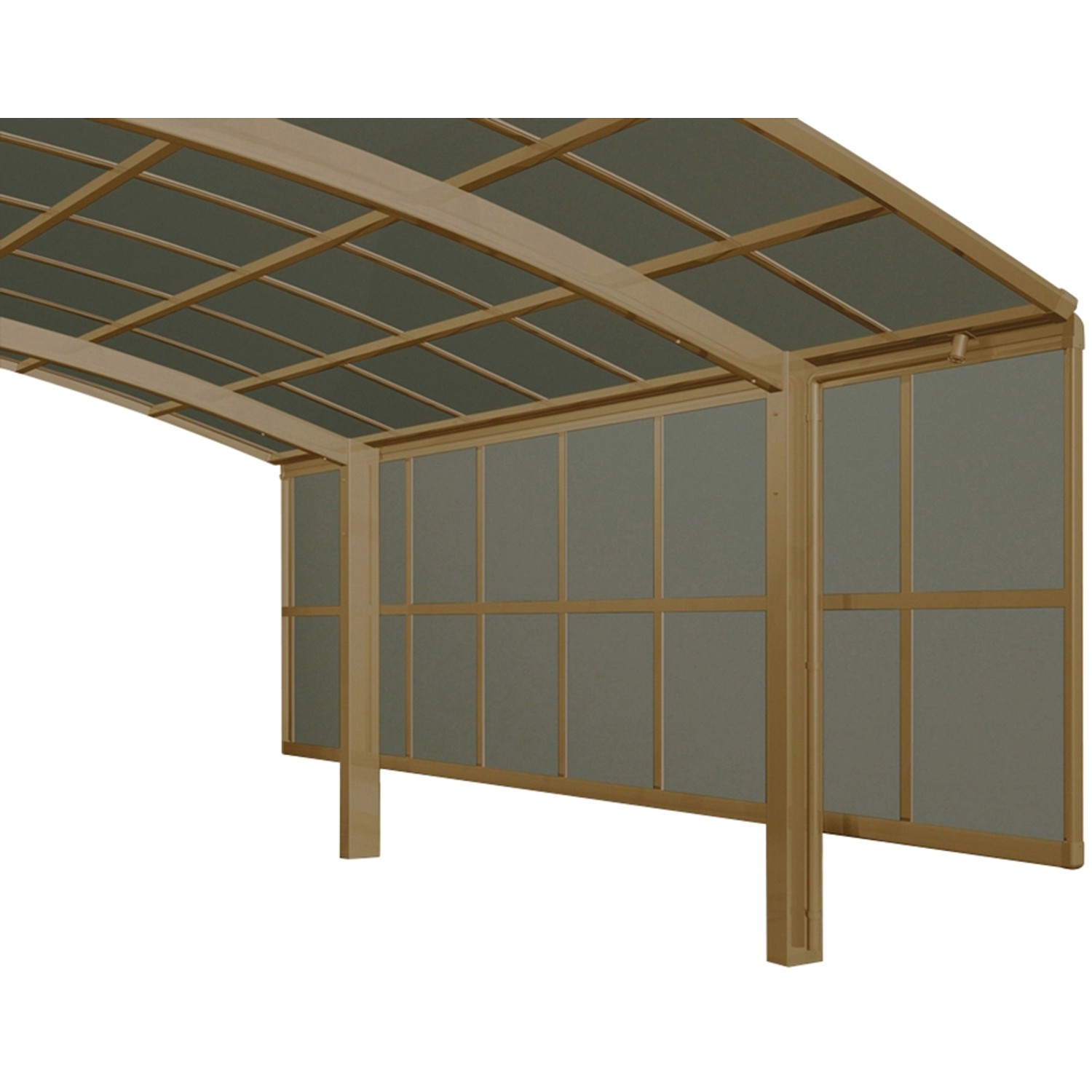 Ximax Carport Seitenwand 3 Module 200 cm Bronze Sonderfertigung günstig online kaufen