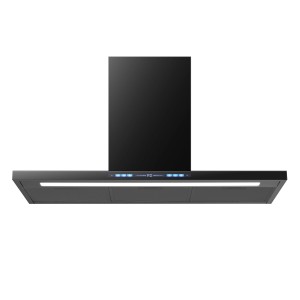 Schwarze Wolkenstein Kopffreihaube WT3-90A++BR mit Touch Control und LED-Beleuchtung.