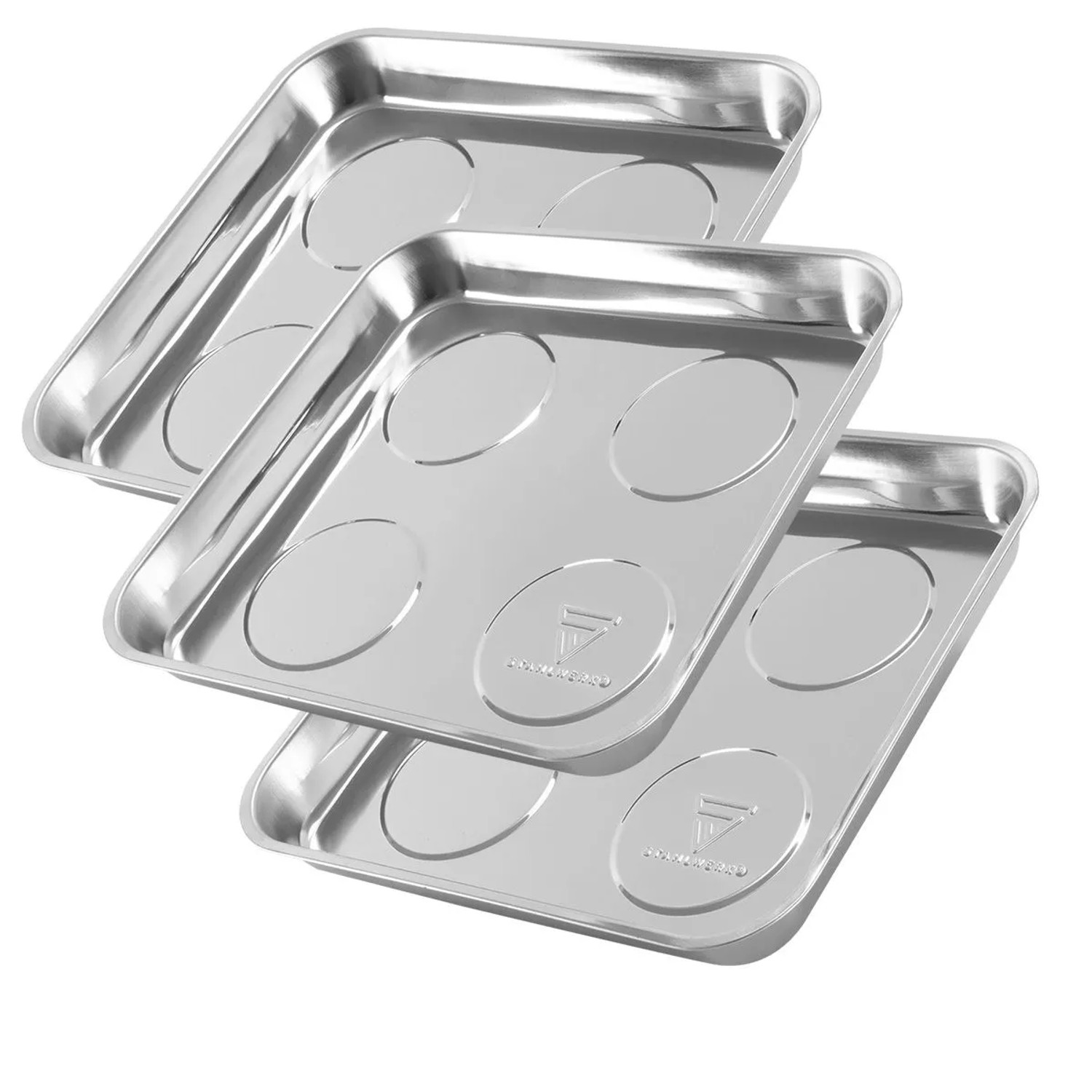 STAHLWERK Magnetschale MS30 ST 3er Set 270 x 292 x 30mm Magnetteller Haftschale