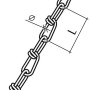 Skizze einer Conacord Knotenkette aus Stahl, Ø 2,2 mm, Länge 31 mm, Chrom.