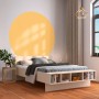 Schlafzimmer mit Wand in Hafergelb (CREATE! by OBI Lieblingsfarbe Tilda).