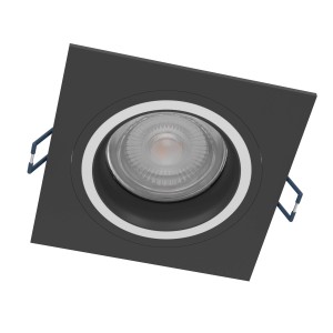 Quadratischer Eglo LED-Spot Carosso-Z in Schwarz-Weiß, 9,3 cm, für Connect.Z Leuchten.