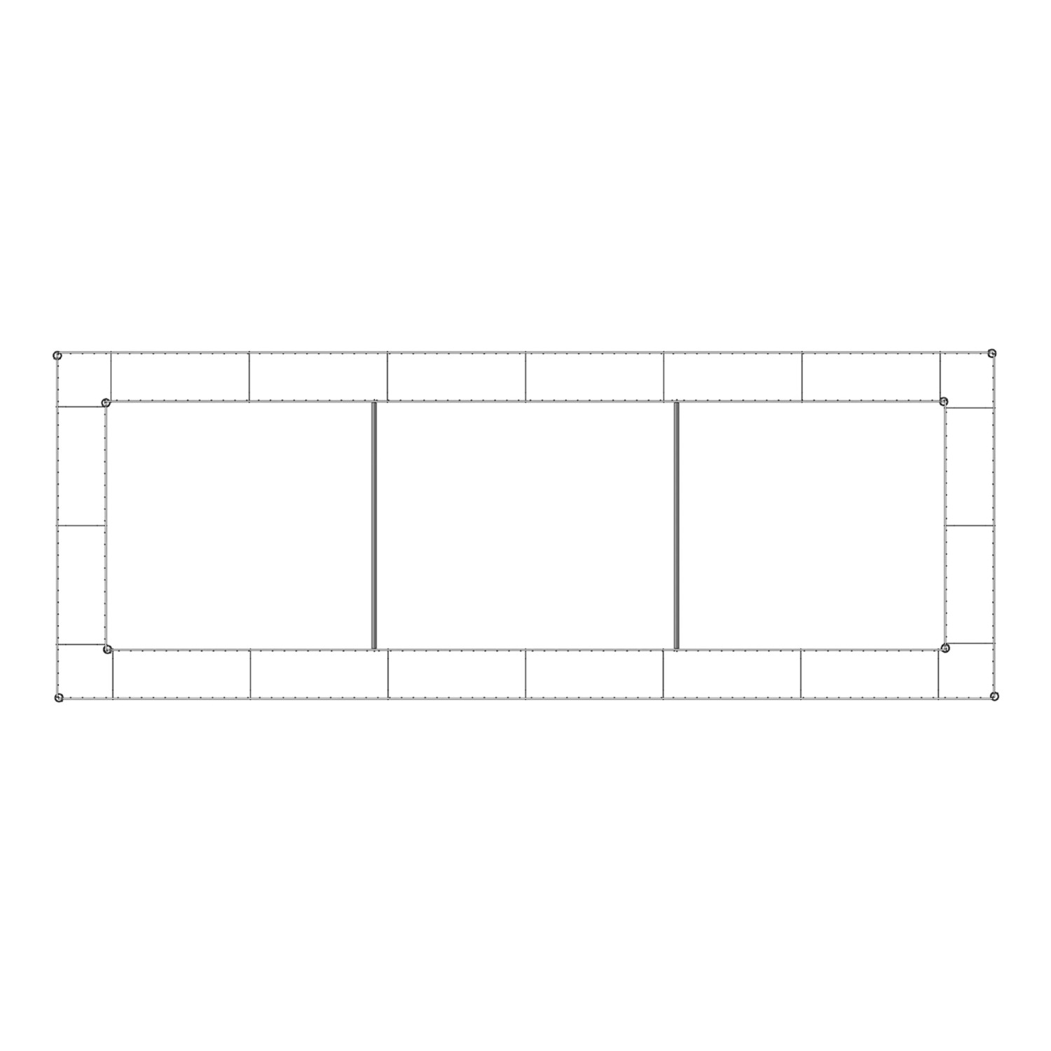 Bellissa Gabionen-Hochbeet Premium, verzinkt, 200x75x100cm, Bausatz ohne Steine.