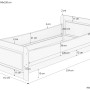 Erst-Holz Seniorenbett 100 x 220 Überlänge Kiefer Massiv mit Rollrost Modell 42_4