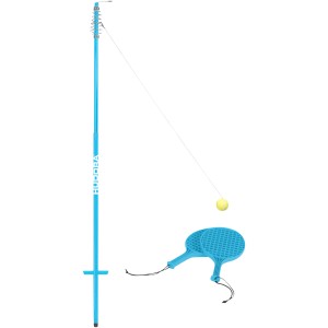 Hudora Twistballset: Reaktionsspiel mit Ball, Schläger und Ständer in Blau. Ideal für Tennistraining.