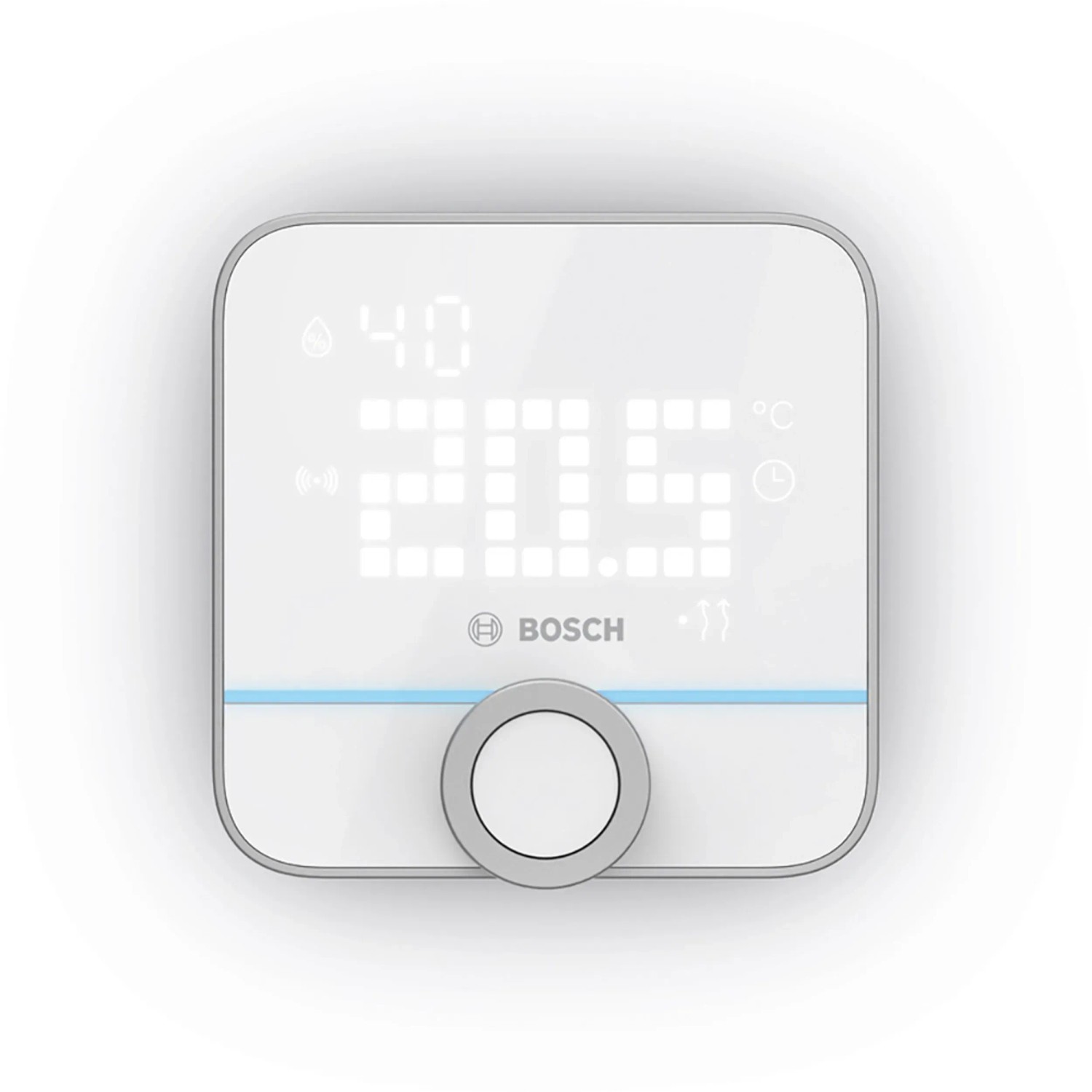 Bosch Smart Home Heizkörperthermostat II, eckig, 230V zur Raumklimaregelung.