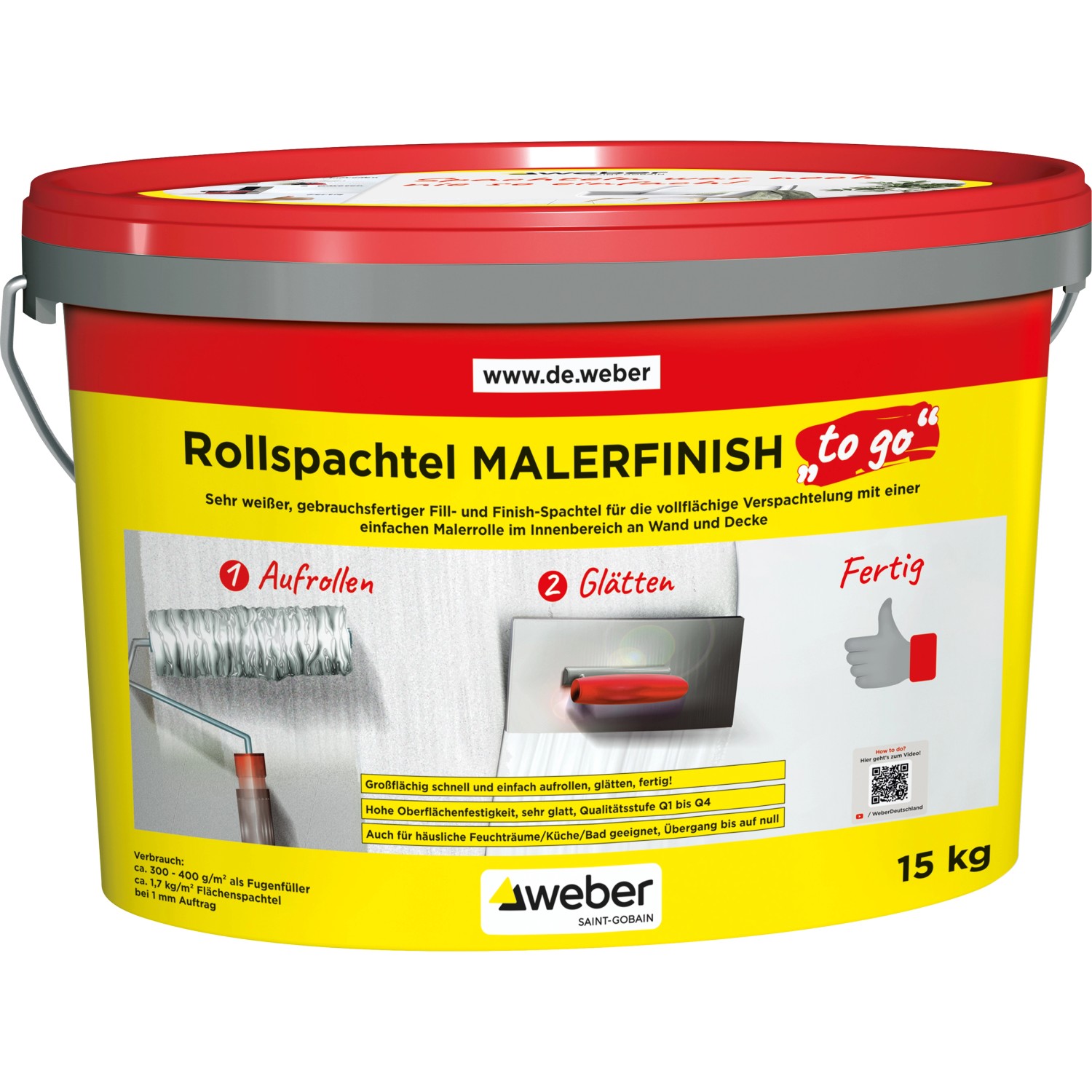 Weber Rollspachtel Malerfinish to go 15 kg