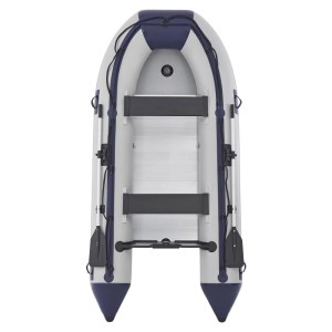 ArtSport Schlauchboot Paddelboot Grau mit Aluboden und Zwei Sitzbänken 3,20m