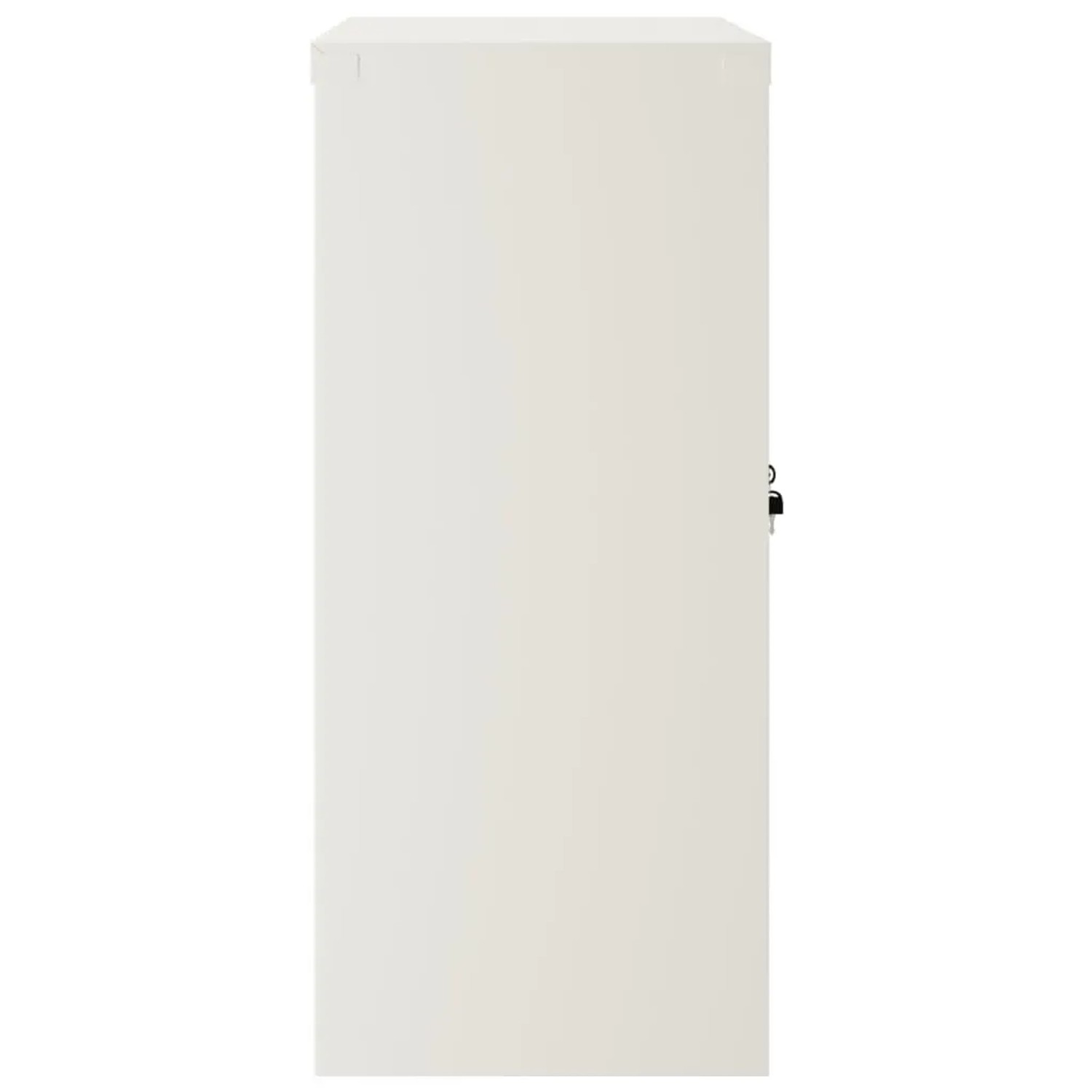 Weißer vidaXL Aktenschrank aus Stahl, 90x40x90 cm, abschließbar für Büro.