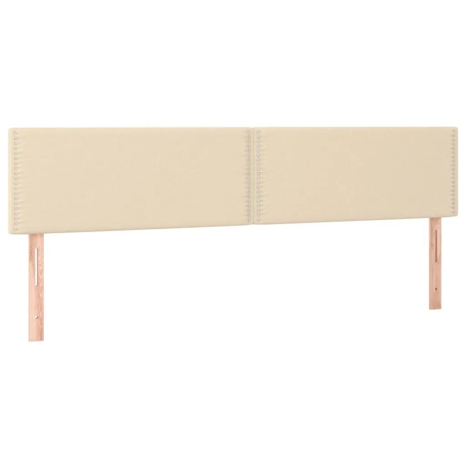 vidaXL Kopfteile 2 Stk Creme 90x5x78/88 cm Stoff 345969