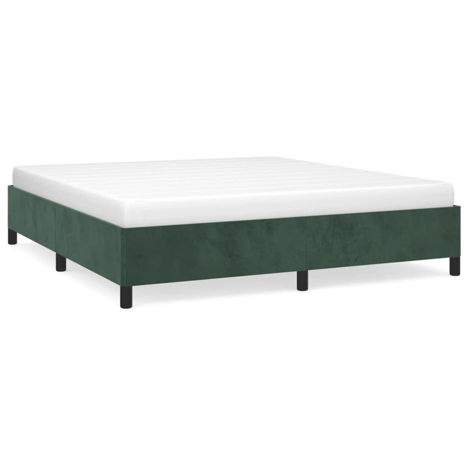 vidaXL Bettgestell ohne Matratze Dunkelgrün 160x200 cm Samt 347333 günstig online kaufen