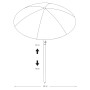 Axi Sonnenschirm, Ø 125 cm, grün-weiß, höhenverstellbar, für Gartenspielgeräte.
