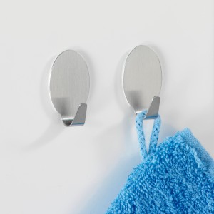 Wenko Maxi-Wandhaken 2er-Set, Edelstahl matt, Handtuchhalter für Bad und Haushalt.
