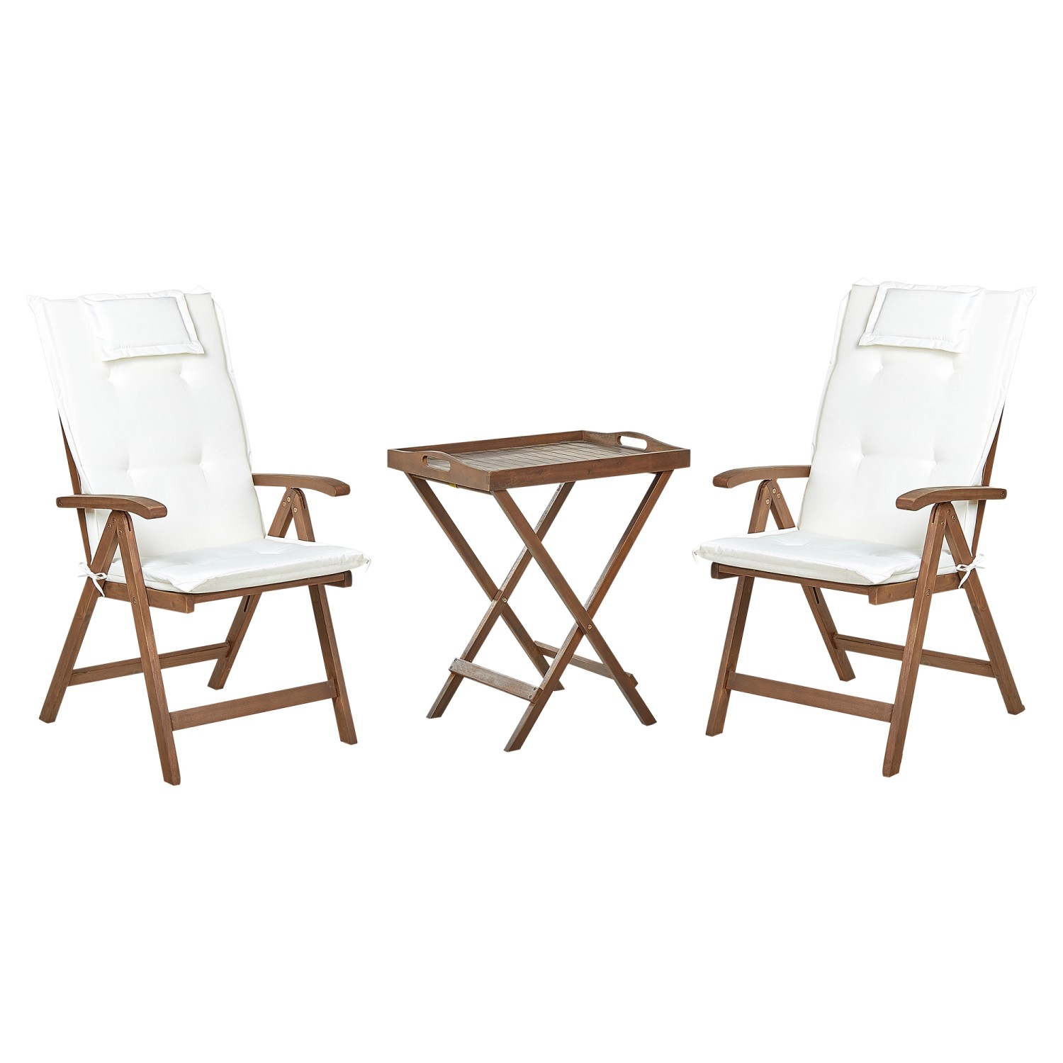 Beliani Bistro Set AMANTEA Cremeweiß