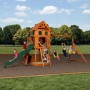 Backyard Discovery Spielturm Atlantic mit Rutsche, Schaukel und Kletterwand für Kinder.