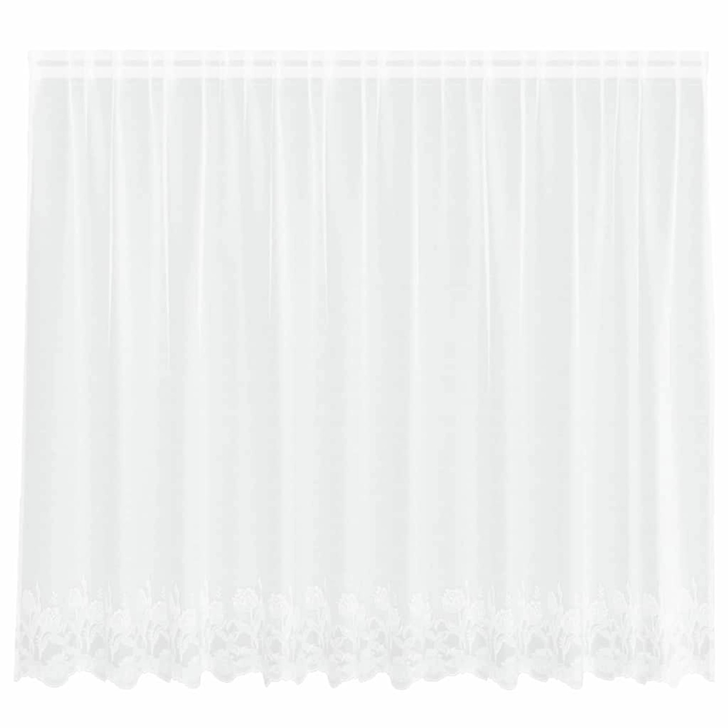 vidaXL Spitzenvorhang mit Vorhängen Weiß 300x160cm Polyester 4107778 günstig online kaufen