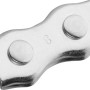 Duplexklemme aus Edelstahl, geeignet für Seile von 4 mm bis 6 mm.